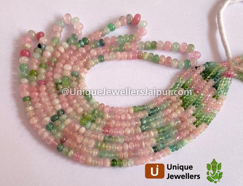 Afghan Tourmaline Smooth Roundelle Beads